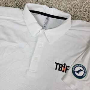 UNRL Mens XL Solid White Performance Stretch Polo Short Sleeve